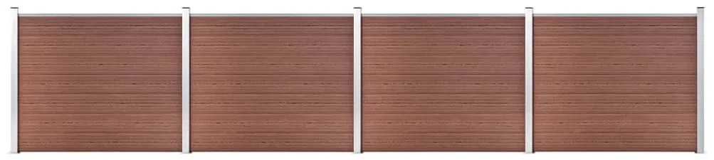vidaXL Σετ Πάνελ Περίφραξης Καφέ 699 x 146 εκ. από WPC
