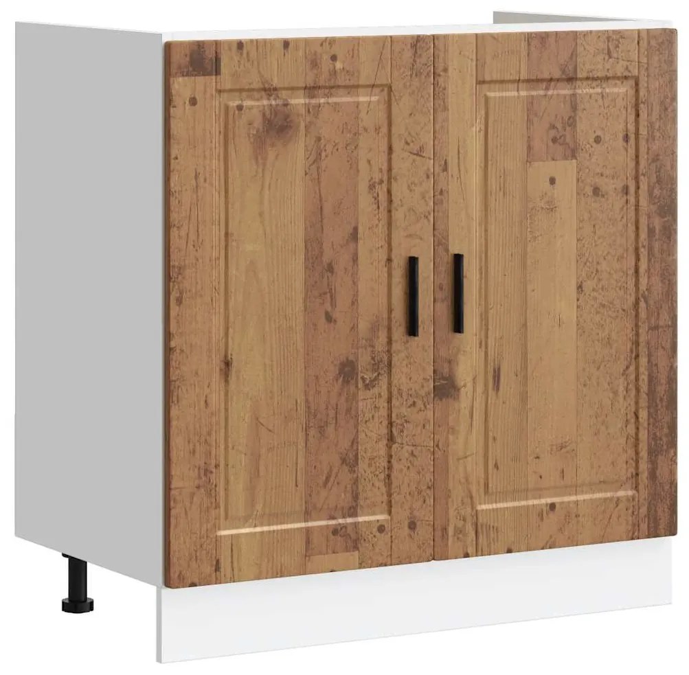 vidaXL Ντουλάπι βάσης νεροχύτη Porto Παλιό Ξύλο 80x46x81,5 cm