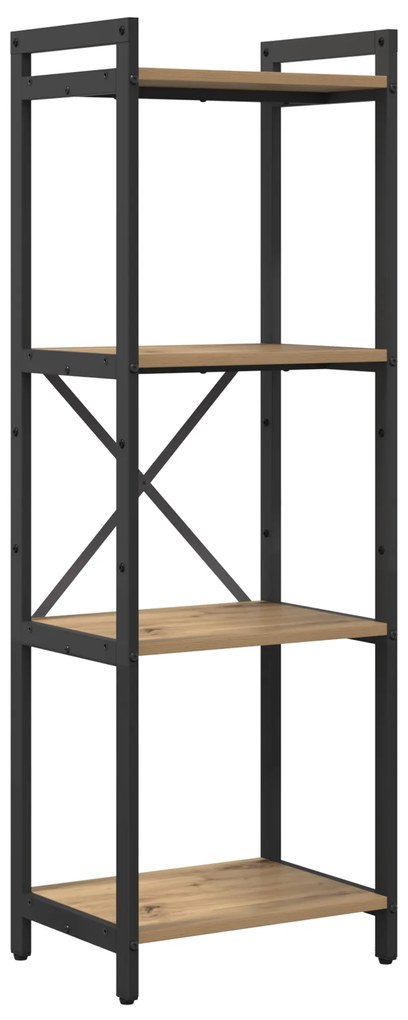 vidaXL Βιβλιοθήκη artisan δρυς 40 x 30 x 118 εκ Επεξεργασμένο ξύλο