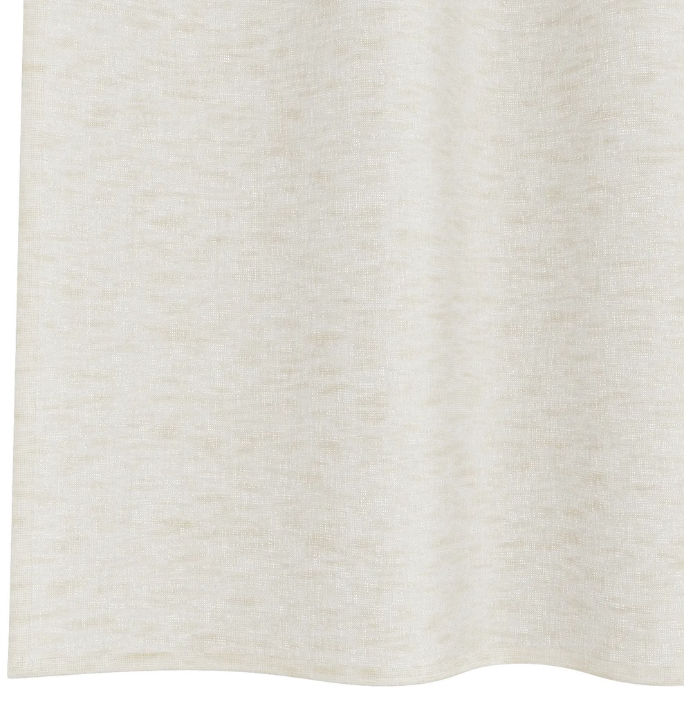 vidaXL Κουρτίνες με κουρτίνες 2 pcs Κρεμ 140 x 225 cm Πολυεστέρας