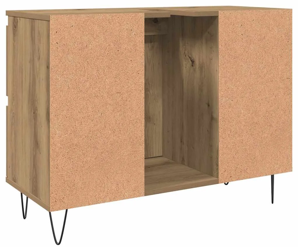 vidaXL Ντουλάπι μπάνιου Δρυς τεχνίτης 80x33x60 cm Κατασκευασμένο ξύλο