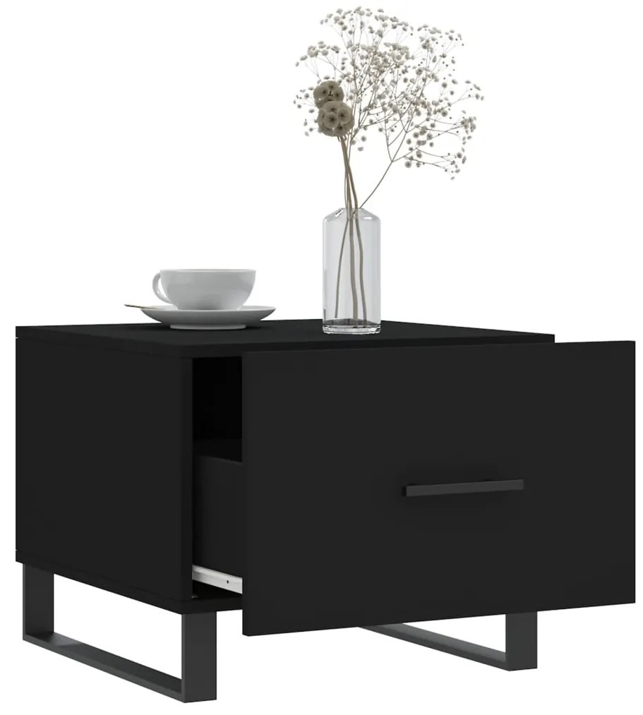 vidaXL Τραπεζάκι Σαλονιού Μαύρο 50x50x40 εκ. από Επεξεργασμένο Ξύλο