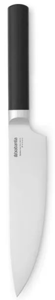 Μαχαίρι σεφ Brabantia Profile 1003296, 19,5 cm, Σκληρυμένο ατσάλι, ανθεκτικό στις γρατζουνιές και τη διάβρωση, Μαύρο
