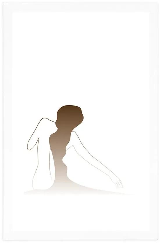Αφίσα με πασπαρτού Το μυστικό του γυναικείου σώματος - 60x90 silver