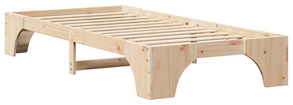 vidaXL Κρεβάτι 75x190 cm Μασίφ Ξύλο Πεύκου