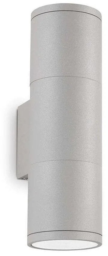 Φωτιστικό Τοίχου-Απλίκα Gun 163628 6,5x21x11cm 2xGU10 35W IP44 Grey Ideal Lux