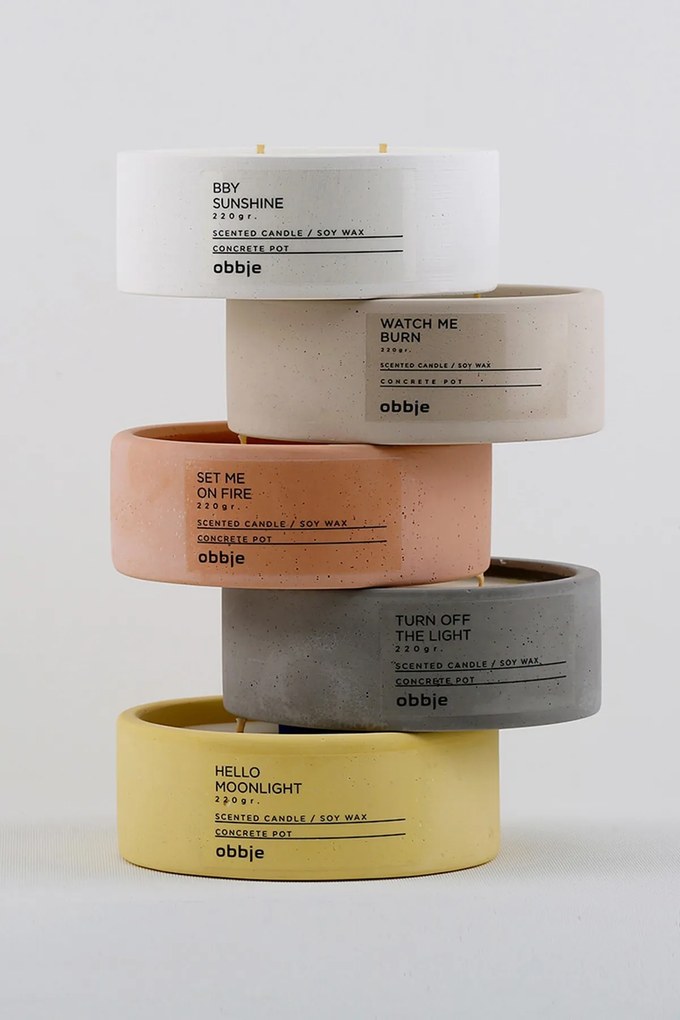 Candle Hello Moonlight Flat Yellow