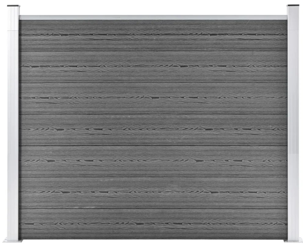 Πάνελ Περίφραξης Γκρι 180 x 146 εκ. από WPC