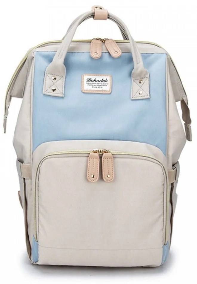 Τσάντα Μωρού Πλάτης B-307 42x28x21 Beige-Light Blue Doko Club Ύφασμα