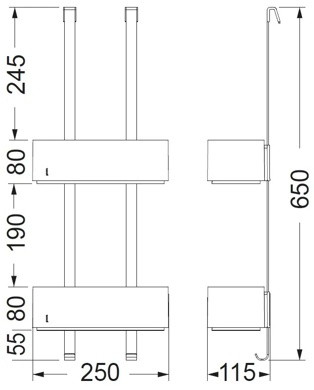 Μπουκαλοθήκη διπλή Frame Geesa-Mauro - Mat