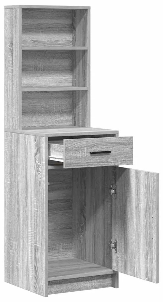 vidaXL Highboard Γκρίζο Σονομα 40 x 40,5 x 135 εκ. Επεξεργασμένο ξύλο