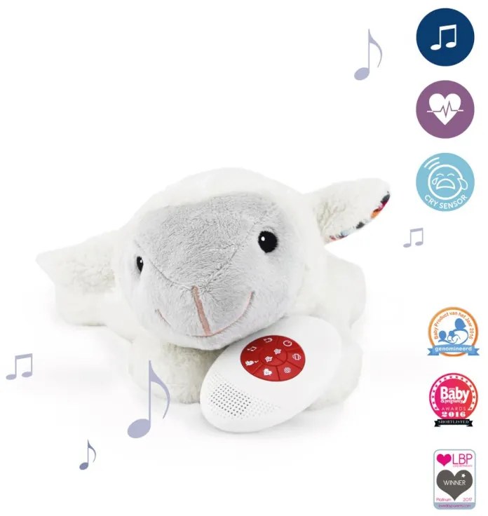 LIZ Προβατάκι Νανουρίσματος ZAZU με Χτύπους Καρδιάς και Λευκούς Ήχους