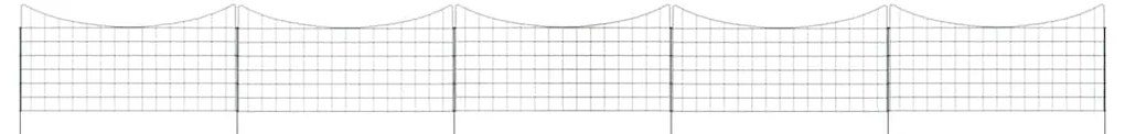 vidaXL Σετ φράχτη για λιμνούλες 5 pcs Πράσινο 100 x 50 cm Ατσάλι