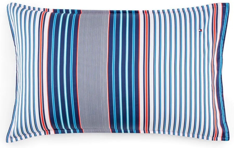 Μαξιλαροθήκη Montauk 698782 Coral-Blue Tommy Hilfiger 50X80 100% Βαμβακοσατέν
