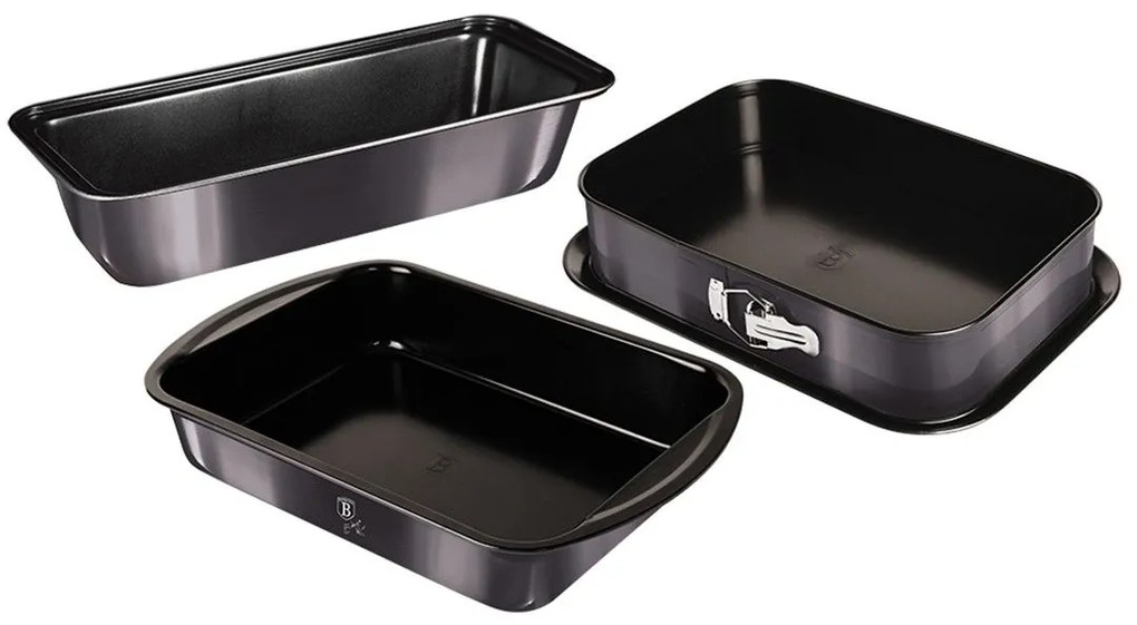 Berlinger Haus Σετ Αντικολλητικά Ταψιά 3 τμχ Metallic Line Carbon Pro Edition BH-7634