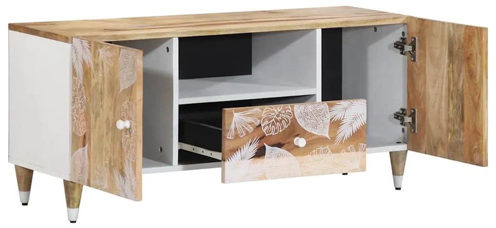 ντουλάπι τηλεόρασης vidaXL 105x33,5x46 cm μασίφ ξύλο Mango