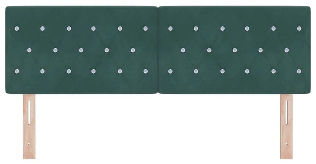 vidaXL Βελούδινο Κεφαλάρι Argyle Σκούρο Πράσινο 160 cm Βελούδο