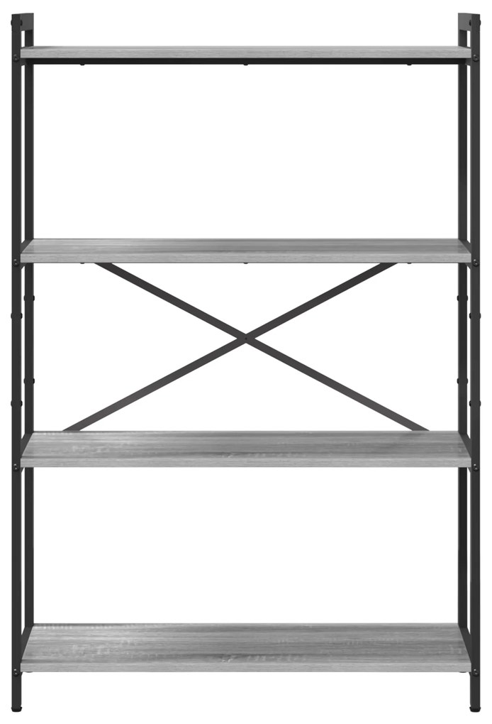 vidaXL Βιβλιοθήκη Γκρι sonoma 80 x 30 x 118 εκ Επεξεργασμένο ξύλο