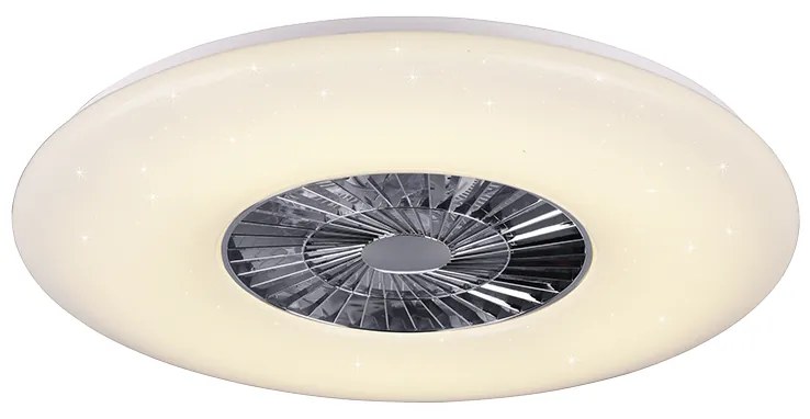 Ανεμιστήρας Οροφής Χρωμέ 75cm Led 58,2w 3000-5500K 6000lm Trio Lighting Visby R62402906