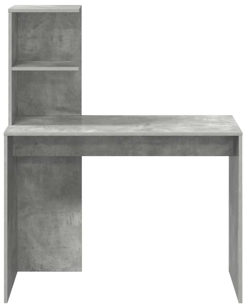 vidaXL Γραφείο Σκυρόδεμα Γκρι 102 x 50 x 124 εκ. Επεξεργασμένο ξύλο