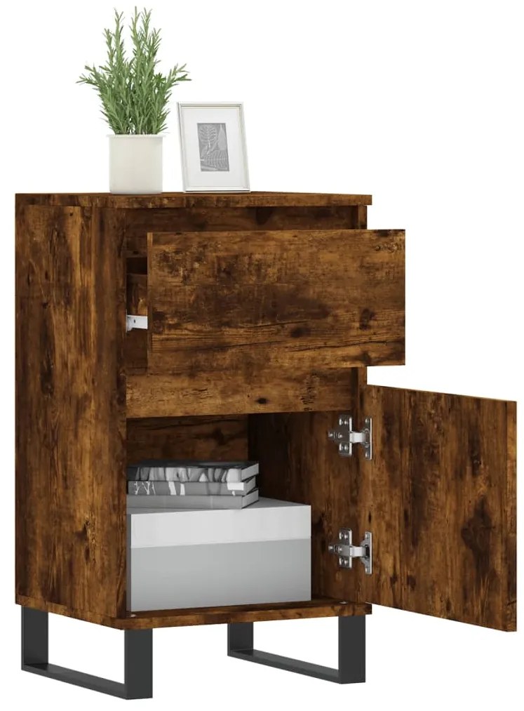 vidaXL Ντουλάπια 2 τεμ. Καπνιστή Δρυς 40x35x70 εκ. από Επεξεργ. Ξύλο