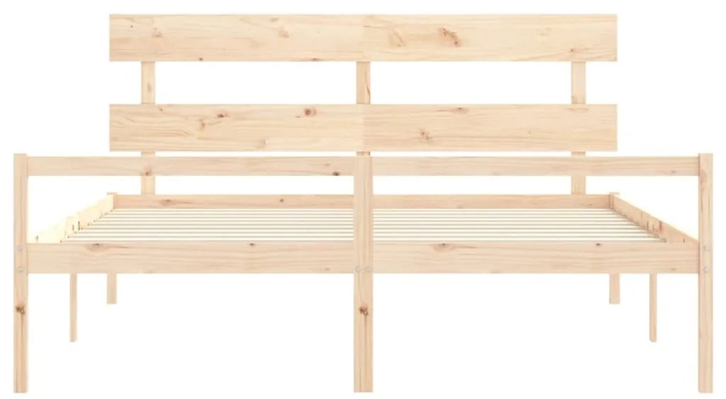 vidaXL Κρεβάτι Ηλικιωμένου με Κεφαλάρι Μασίφ Ξύλο Super King Size