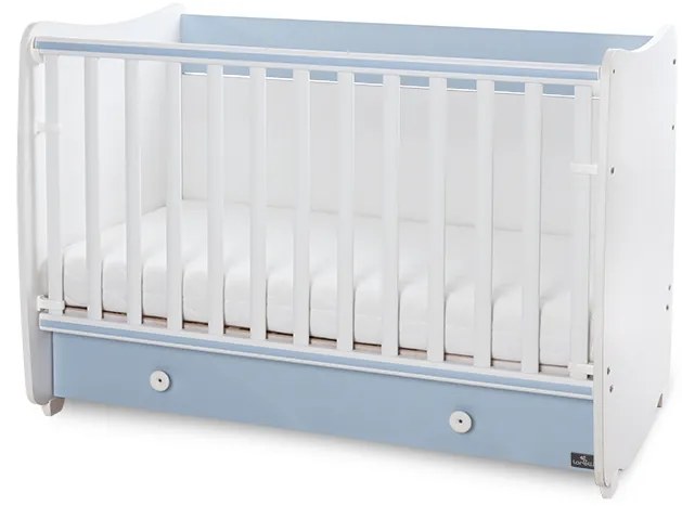 Βρεφικό κρεβάτι DREAM  70x140εκ. White + Baby Blue 10150440039A  Lorelli (Δώρο Πάντα Προστασίας)