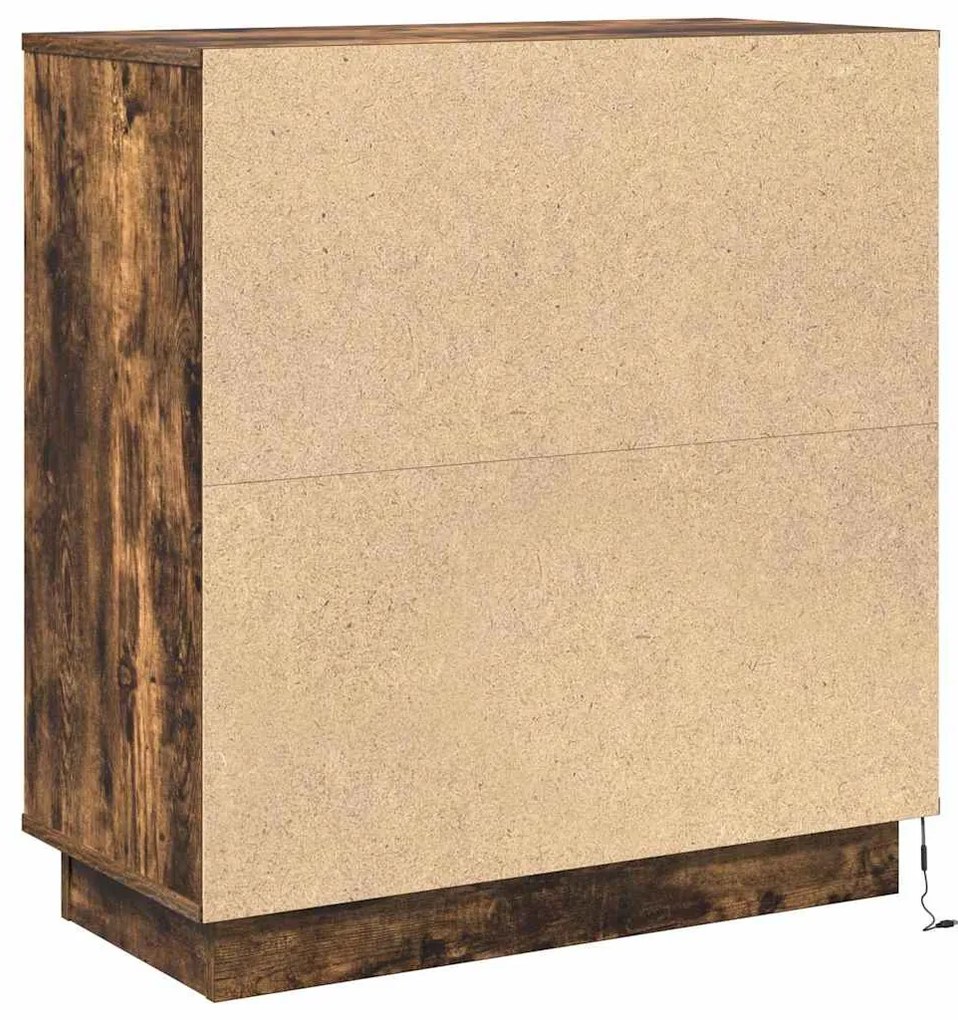 vidaXL Κομοδίνο με Καπνιστή δρυς 71 x 34.5 x 75 εκ. Επεξεργασμένο ξύλο