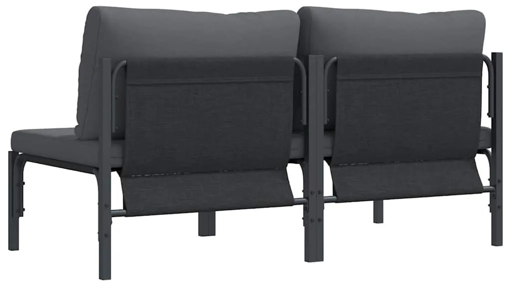 vidaXL Εξωτερικά Έπιπλα 2 pcs Ανθρακί 80 x 80 x 71 cm Ατσάλι