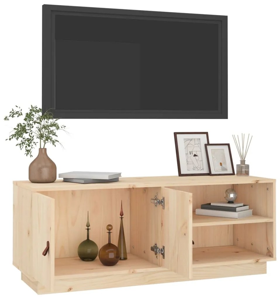 vidaXL Έπιπλο Τηλεόρασης 105 x 34 x 40 εκ. από Μασίφ Ξύλο Πεύκου