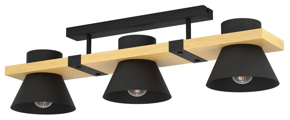 Φωτιστικό Οροφής Eglo 43955 MACCLES Καφέ (Brown)|Μαύρο Ματ (Black Mat)