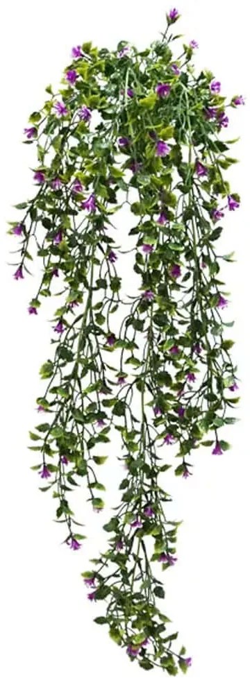 Τεχνητό Κρεμαστό Φυτό Με Ανθάκια 00-20431-4 30x70/80cm Green-Fuchsia Marhome Συνθετικό Υλικό