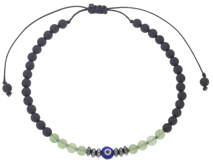 Βραχιόλι Unisex Senza Sandblasted Onyx &amp; Aventurine Stones