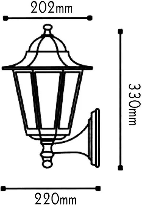 Απλίκα - Φαναράκι κήπου Warden Top-Σκουριά