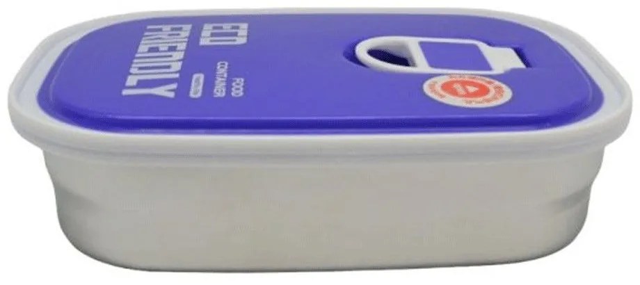 Φαγητοδοχείο 834082 15,5x10,5x4cm 350ml White-Purple Ankor Stainless Steel