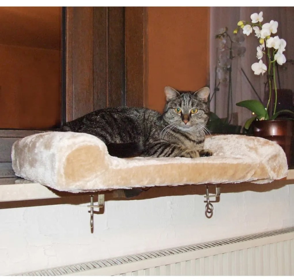 Kerbl 415654  Windowsill Cat Bed Beige 36x56 cm 82656