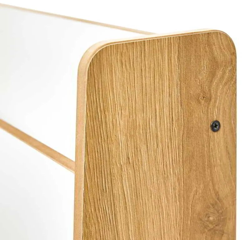 Ραφιέρα Crane pakoworld φυσικό-λευκό mdf 57x34x55εκ