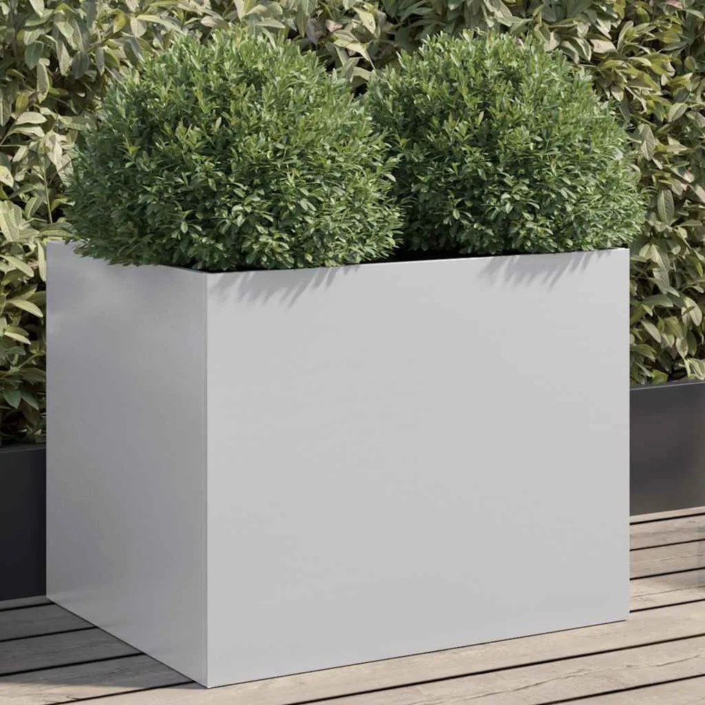 vidaXL Ζαρντινιέρα Ασημί 62x47x46 εκ. από Γαλβανισμένο Χάλυβα