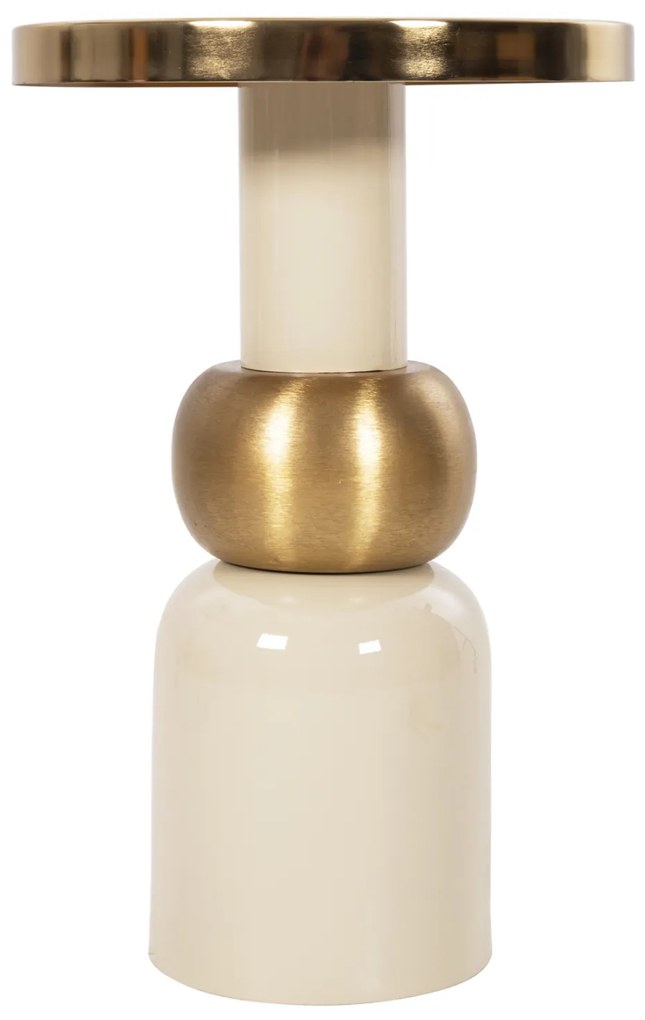 ΒΟΗΘΗΤΙΚΟ ΤΡΑΠΕΖΑΚΙ AMBUR HM4238.03 ΜΕΤΑΛΛΟ ΣΕ ΕΚΡΟΥ-ΧΡΥΣΟ Φ40,5x62Υ εκ.