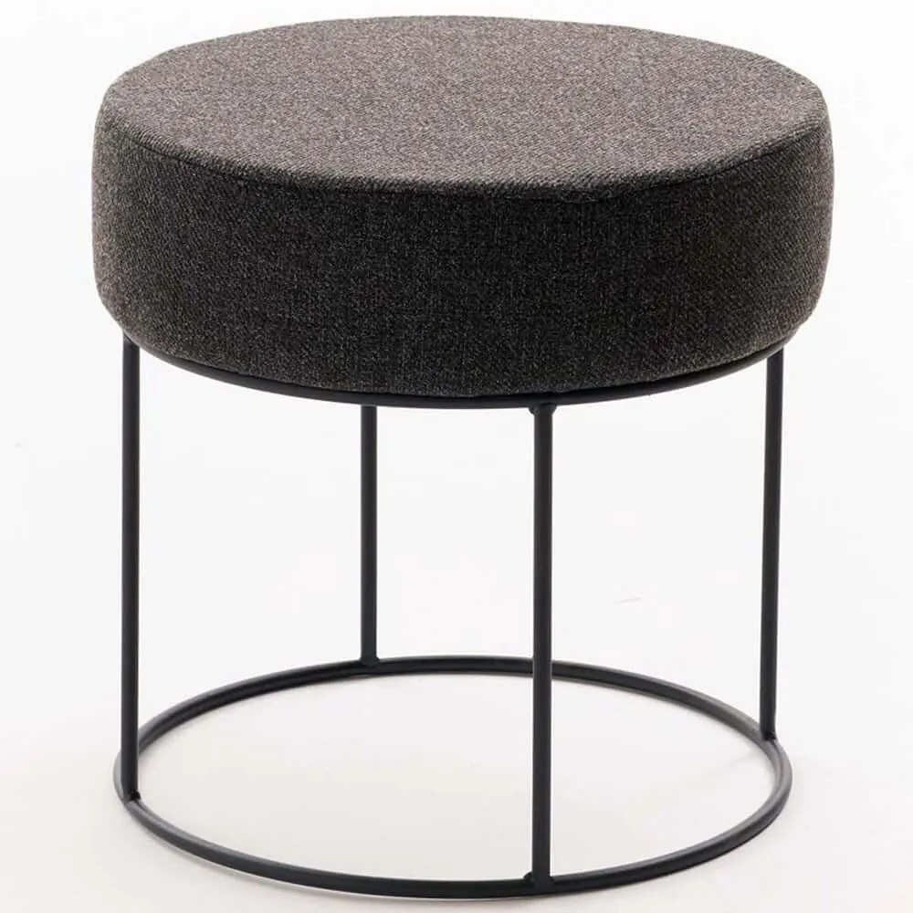 Σκαμπό Didim 825BLC5138 Φ40x40cm Dark Grey