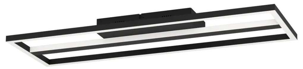 Πλαφονιέρα Οροφής 64x5cm Μεταλλική Μαύρη LED 3000-6500Κ 2600lm Ρυθμιζόμενη Τηλεχειριστήριο Eglo Calagrano-Z 900567