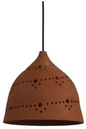 Κρεμαστό Φωτιστικό Οροφής TERRA-03 1/L Κώνος CER Φ24 39-0011 Heronia-39-0011-Καφέ 39-0011