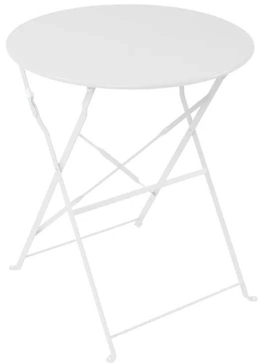 Τραπεζαρία Bistro pakoworld σετ 3τεμ μεταλλική αναδιπλούμενη σε λευκή απόχρωση Φ60x71εκ