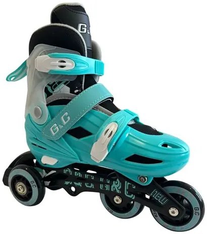 Αυξομειούμενα Rollers G&C BW125 ΣΕΤ 4 ΣΕ 1 INLINE SKATES Μπλε/Μαύρο Small (31-34)