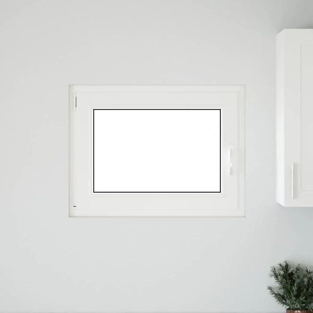 vidaXL Παράθυρο Υπογείου "RISOR" 80x60 εκ. Ανακλινόμενο & Περιστρεφόμενο DIN Αριστερό Ανθρακί
