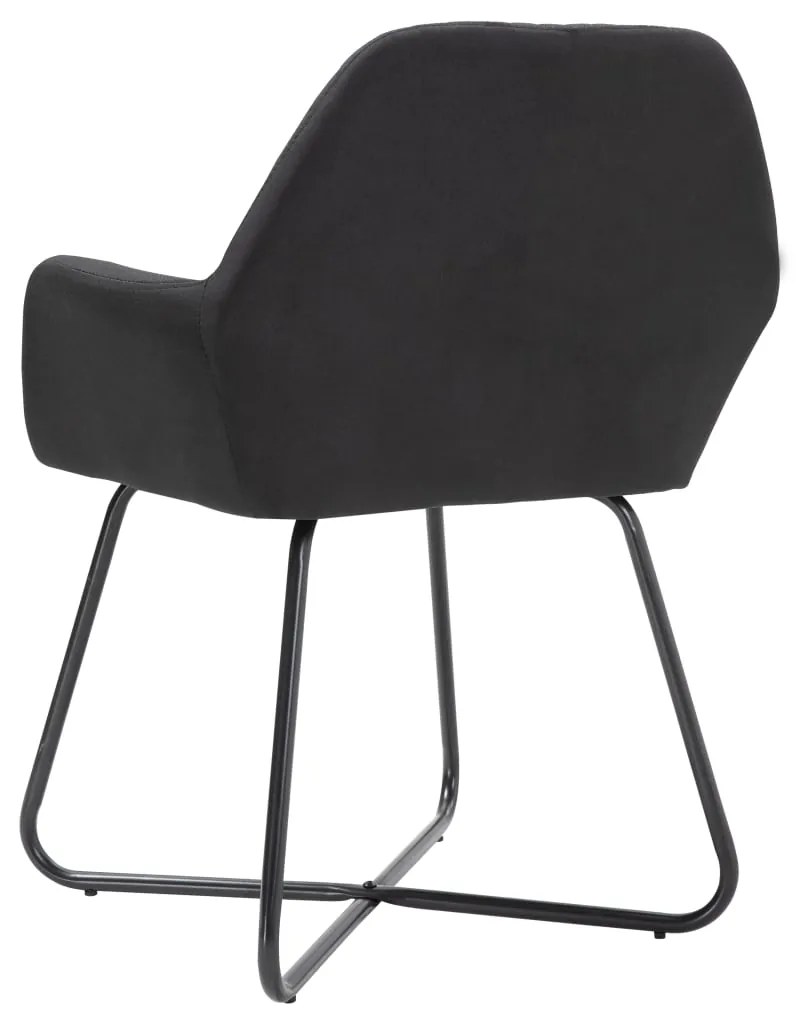 vidaXL Καρέκλες Τραπεζαρίας 4 τεμ. Μαύρες Υφασμάτινες