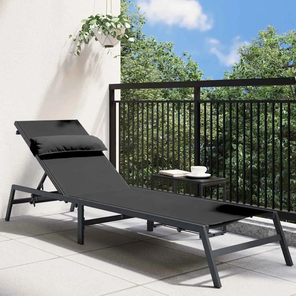 vidaXL Ξαπλώστρα Ανθρακί 197x52x25,5 εκ. Τεξτιλίνη