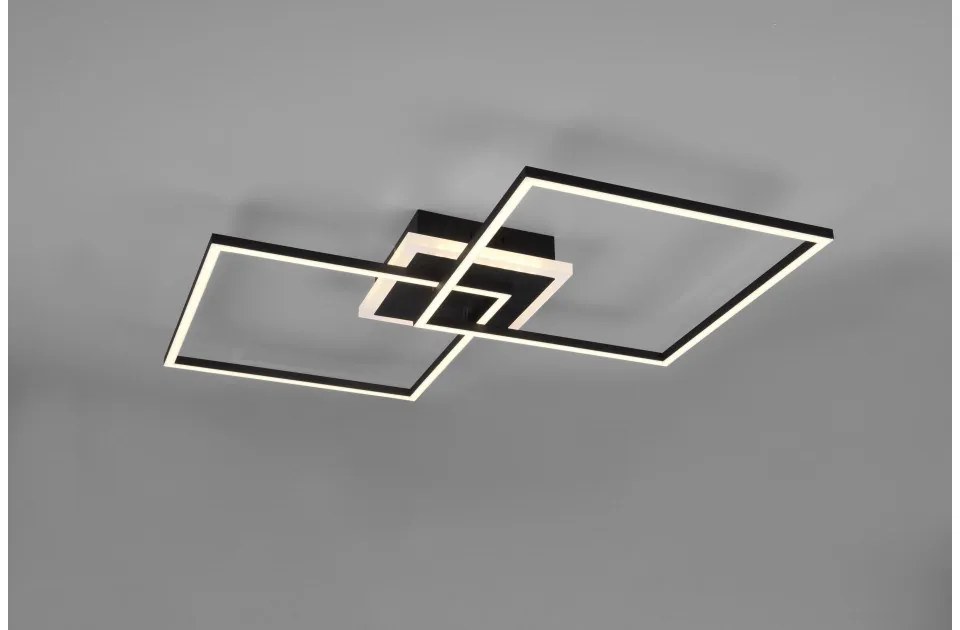 Πλαφονιέρα Φωτιστικό Οροφής LED RGBW 29W Μαύρο Dimmer Arribo R62843132 Trio Lighting-R62843132-Μαύρο R62843132