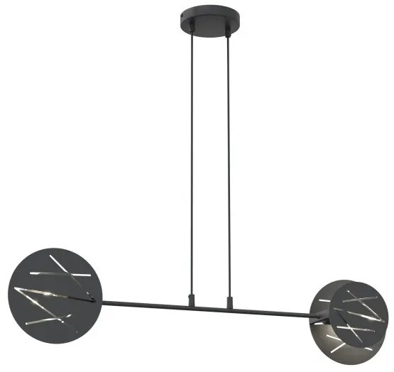 Κρεμαστό Φωτιστικό Οροφής 2xE27 96cm Xotic Emibig -1411/2-Μαύρο 1411/2