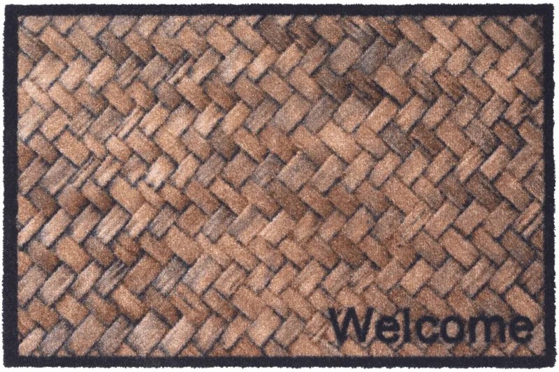 Πατάκι Εισόδου (50x75) Prestige 034 Welcome-wicker Καφέ-Sdim